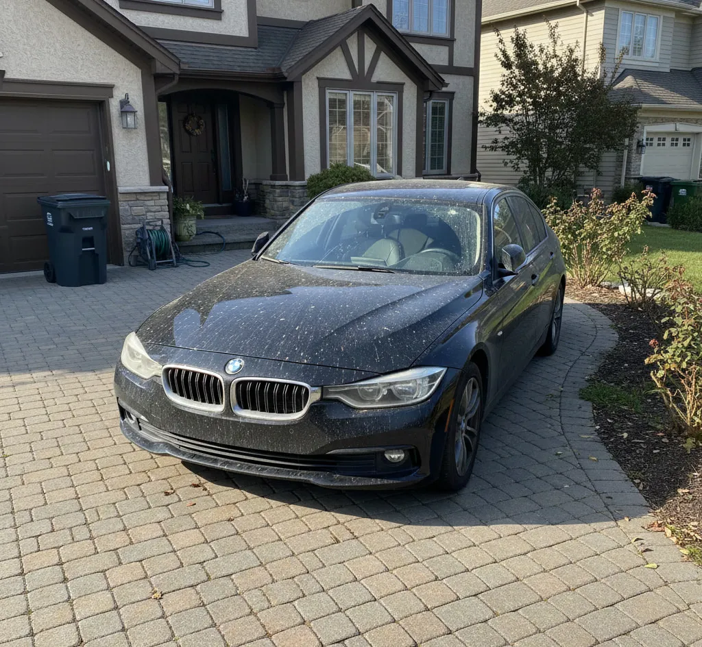 Dirty car exterior before detailing