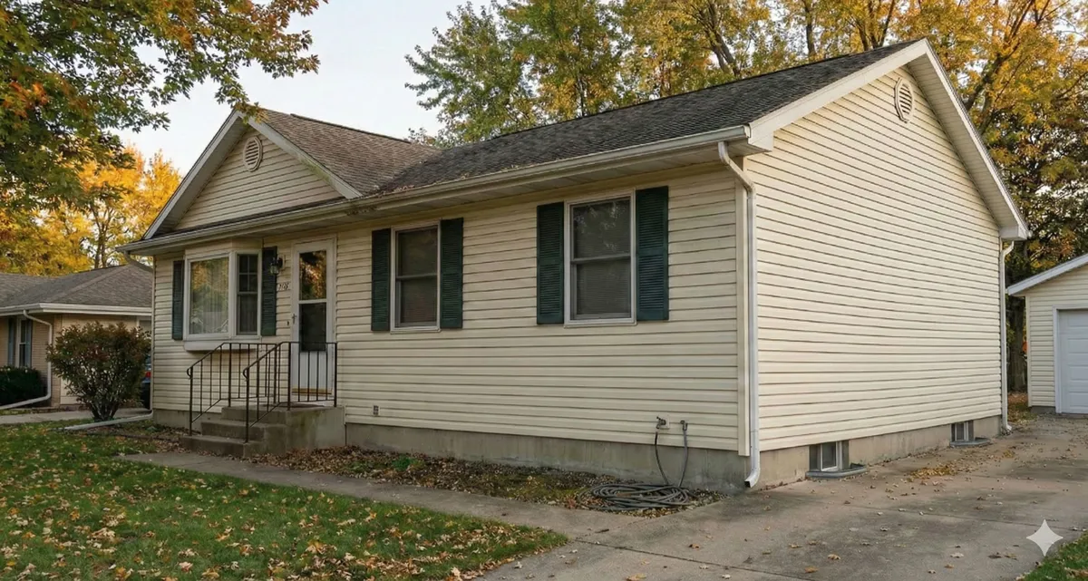 Clean house exterior after professional soft washing